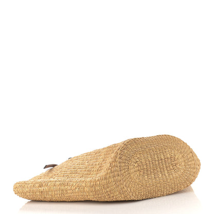 Loewe Calfskin Raffia Paulas Ibiza Small Basket Tote Bag Natural Tan 4 of 10