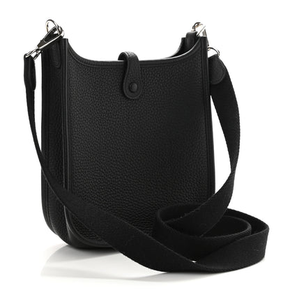 Hermes Taurillon Clemence Evelyne TPM Black 3 of 11