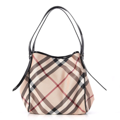 Burberry Supernova Check Small Canterbury Tote Black 1 of 7