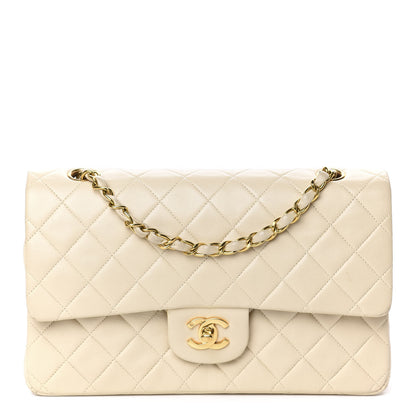 Chanel Lambskin Quilted Medium Double Flap Beige 1 of 15