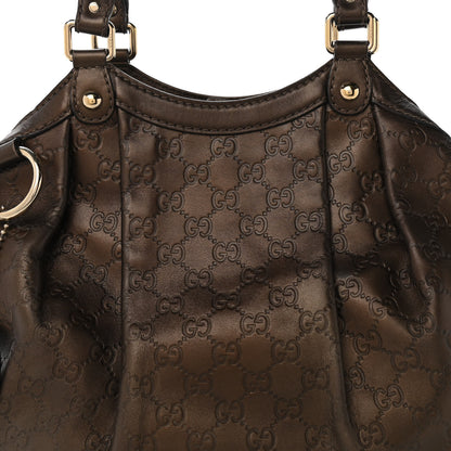 Gucci Metallic Guccissima Medium Sukey Tote Bronze 15 of 22