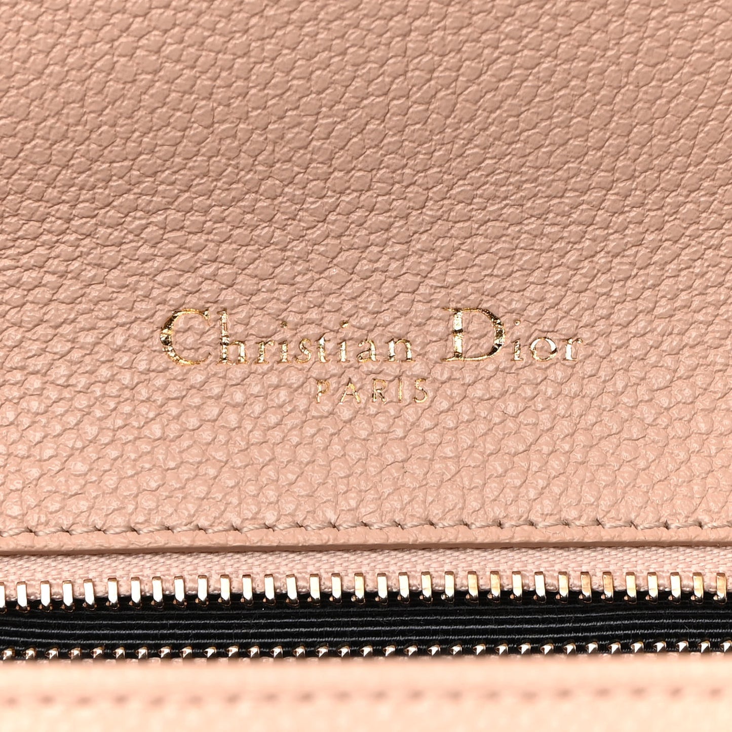 Grained Calfskin Medium Diorama Flap Bag Nude