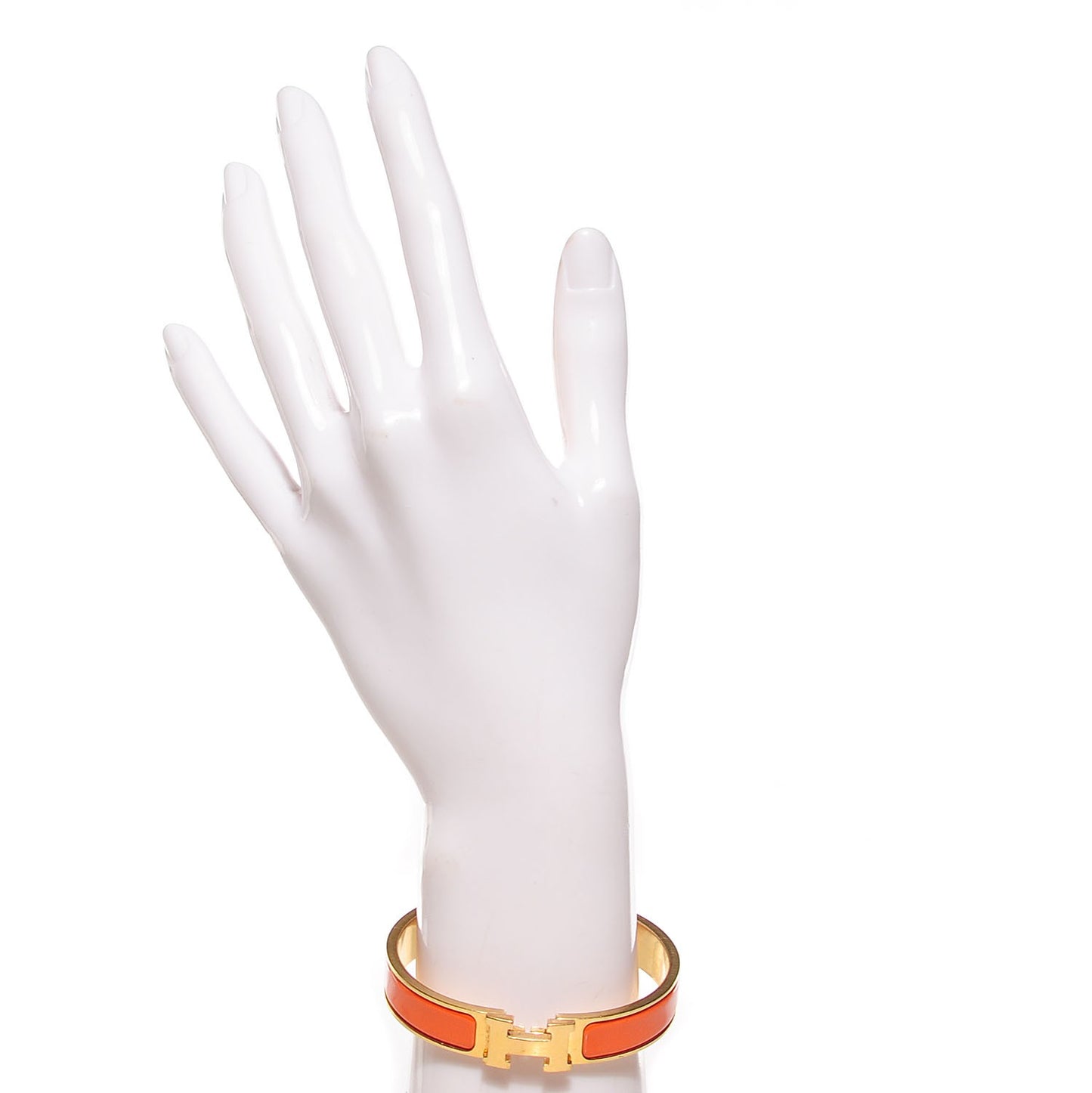 Enamel Narrow Clic Clac H Bracelet PM Orange