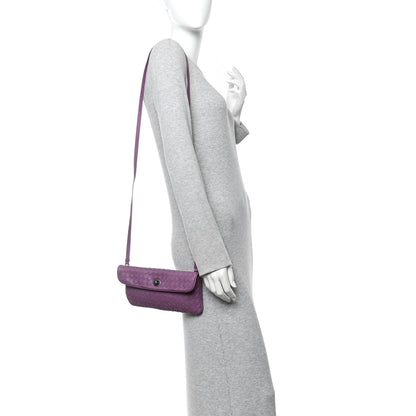 Bottega Veneta Nappa Intrecciato Flap Crossbody Purple 2 of 14