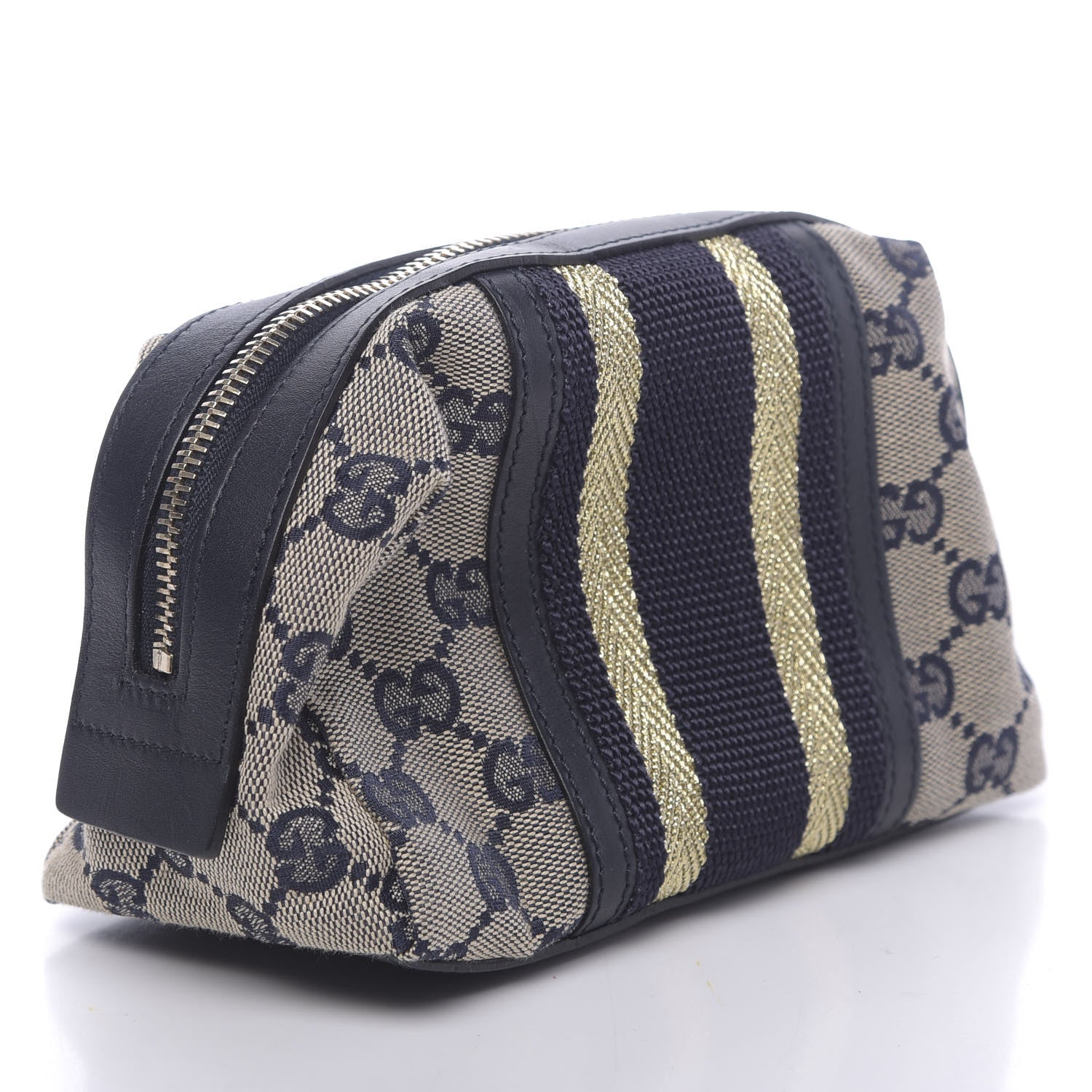 Gucci Monogram Web Small Cosmetic Case Navy 3 of 7