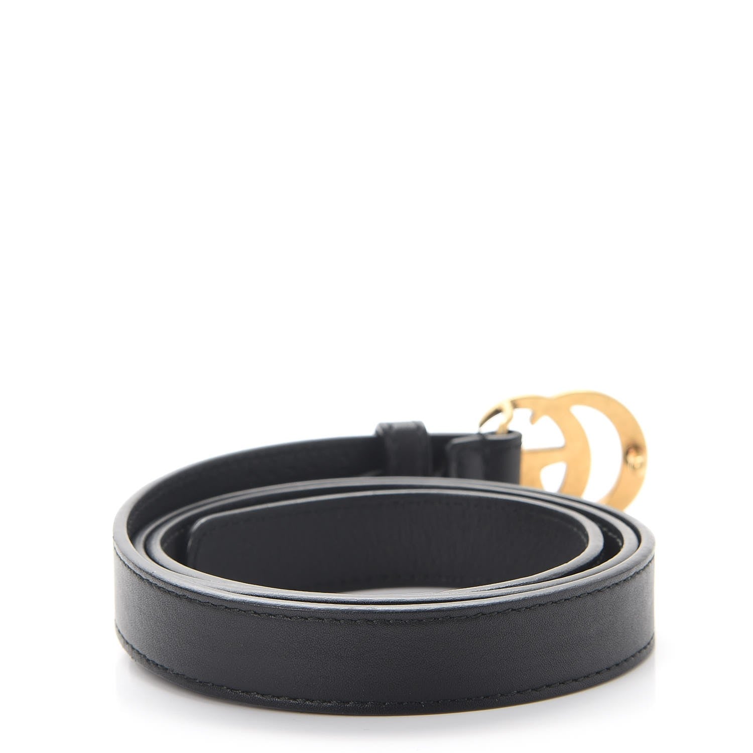 Gucci Calfskin Double G 20mm Belt 85 34 Black 3 of 7