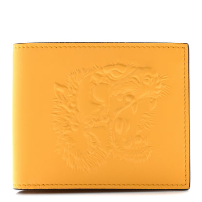 Gucci Calfskin Embossed Tiger Bi-Fold Wallet Yellow 1 of 13
