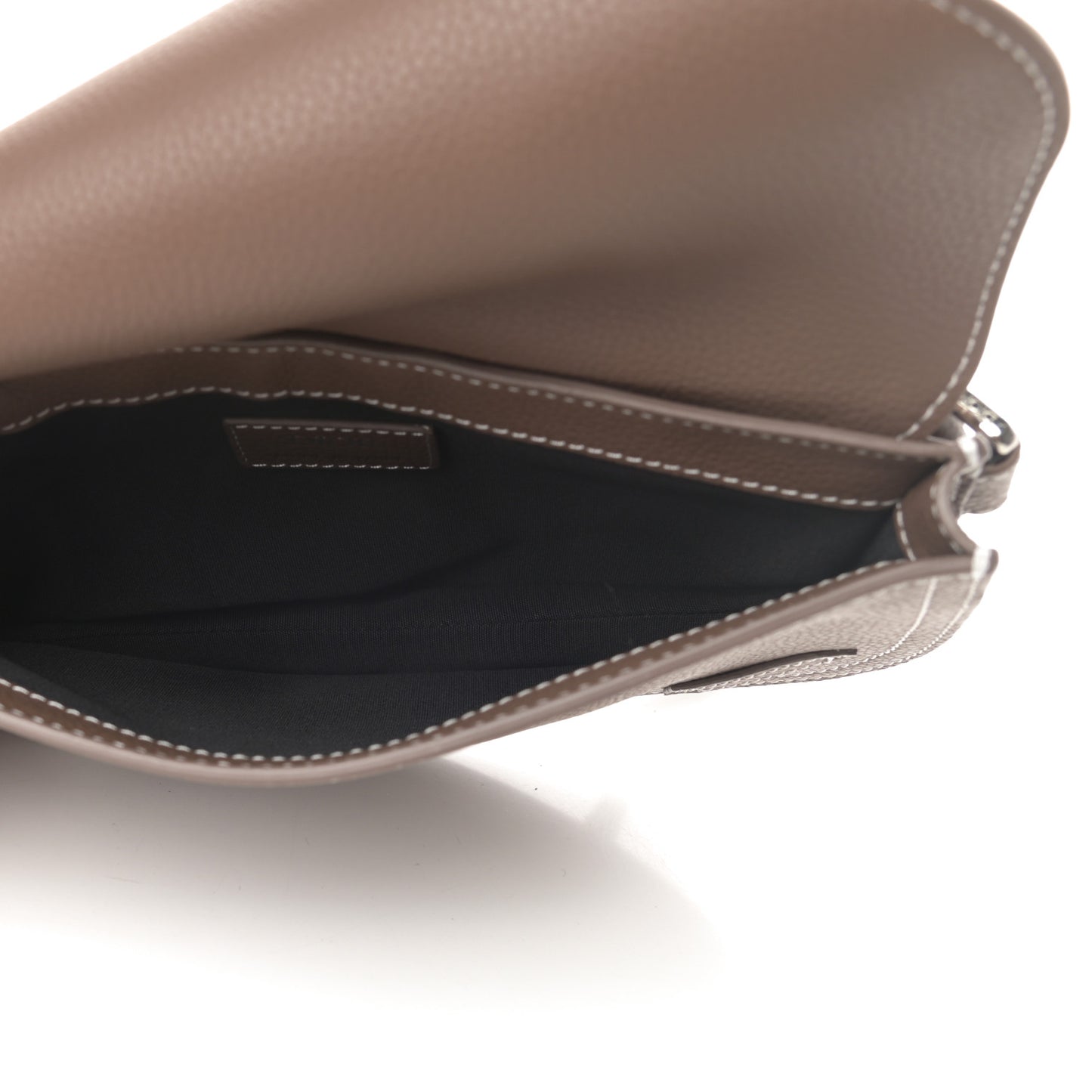 X KAWS Grained Calfskin Saddle Pouch Marron Multicolor