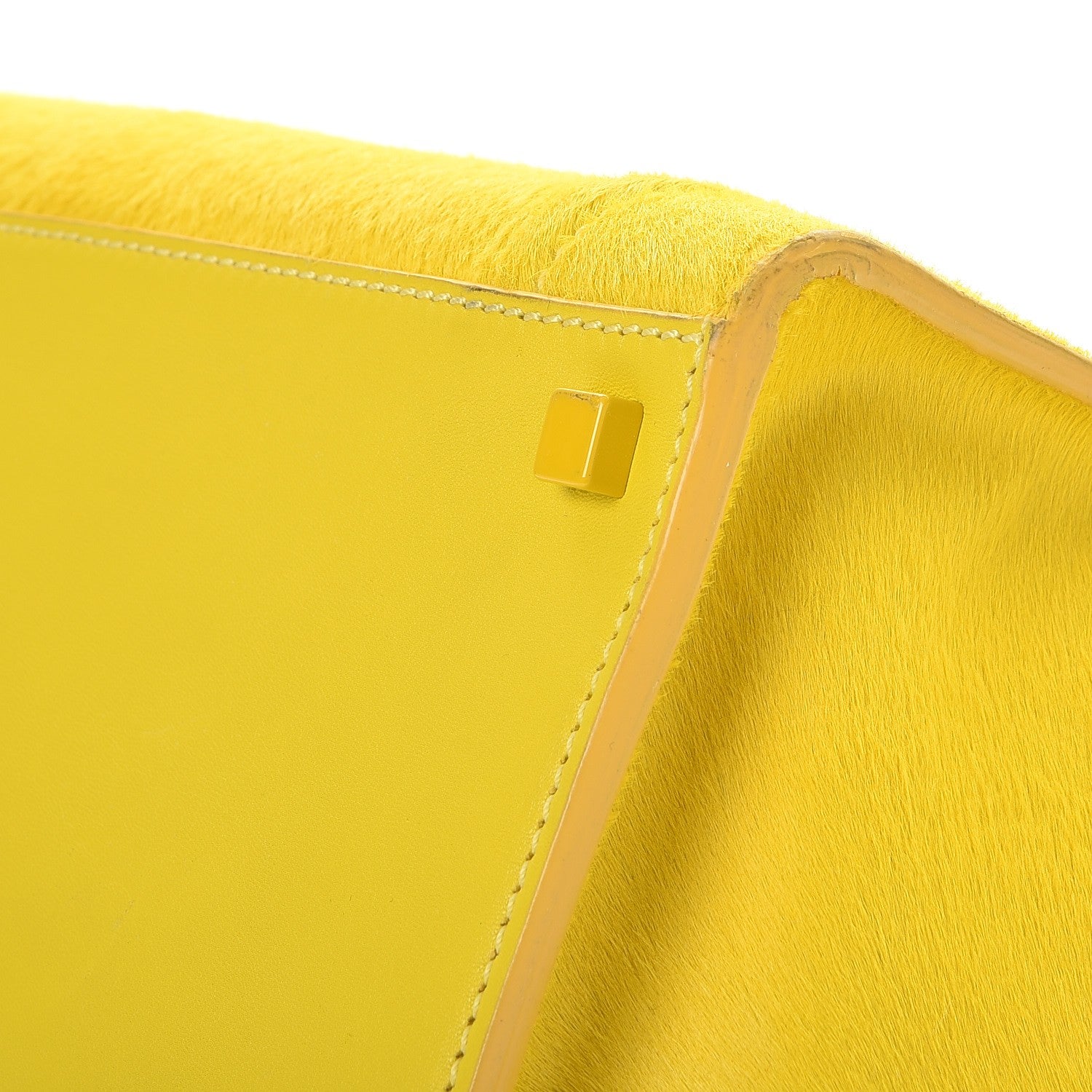 Celine Pony Hair Medium Phantom Luggage Citron 13 of 14