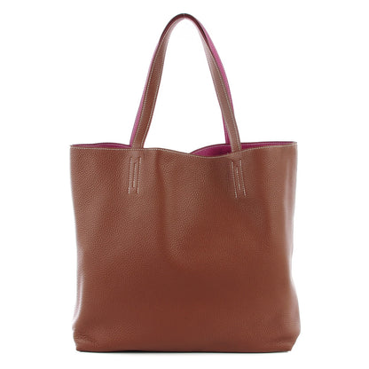 Hermes Taurillon Clemence Double Sens 36 Reversible Tote Marron Tosca 1 of 8