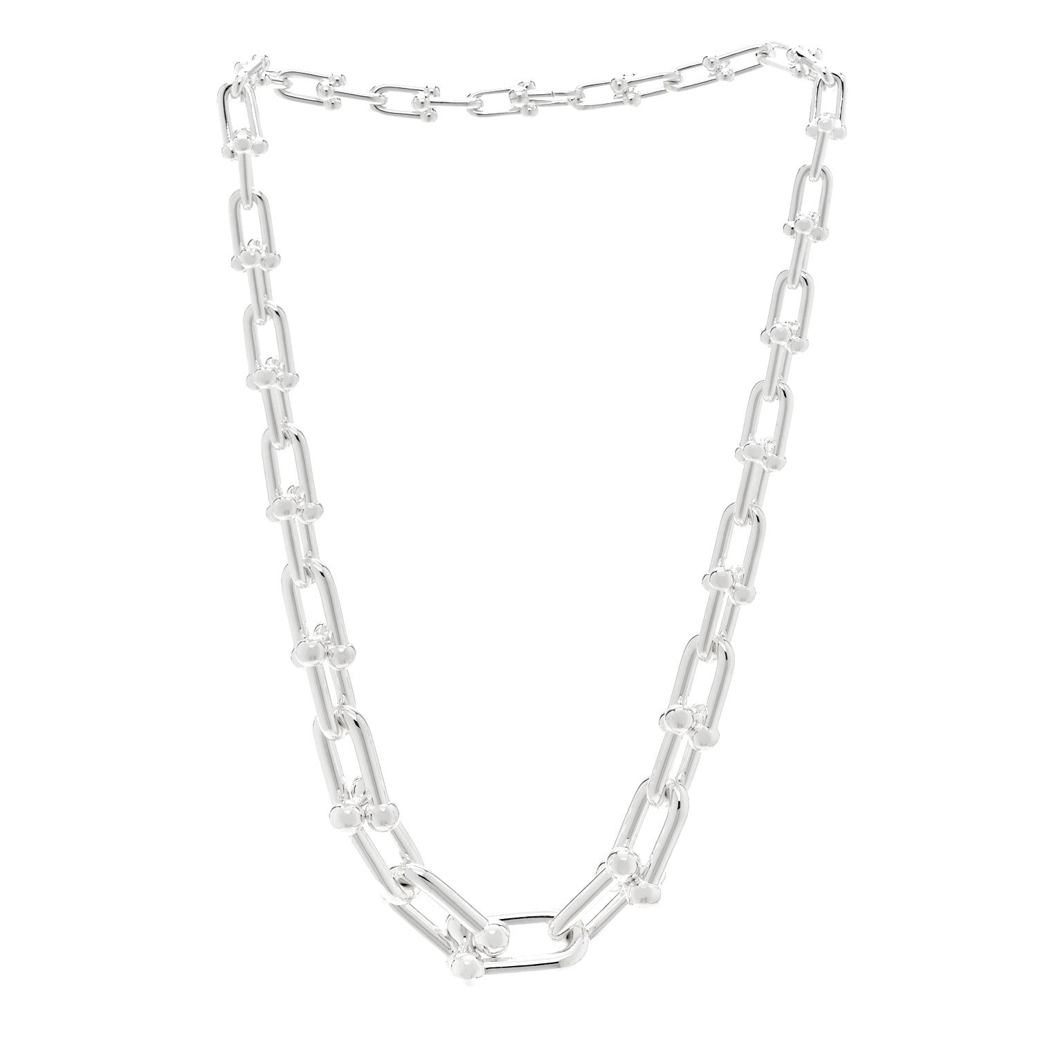 Tiffany Sterling Silver HardWear Graduated Link Necklace 3 of 5