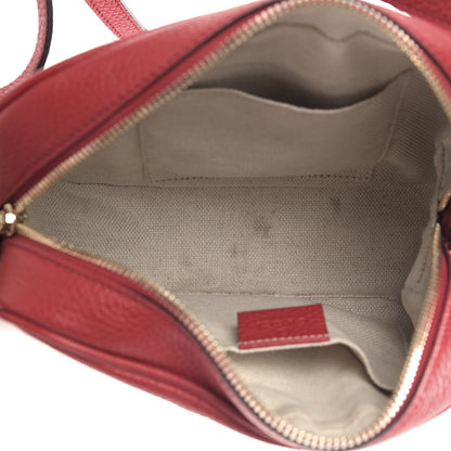 Gucci Pebbled Calfskin Small Soho Disco Bag Tabasco Red 4 of 5