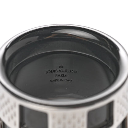Louis Vuitton Damier Perfore Ring M Silver Black 4 of 6