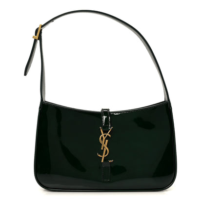 Saint Laurent Patent Le 5 A 7 Hobo Dark Leaf 1 of 10