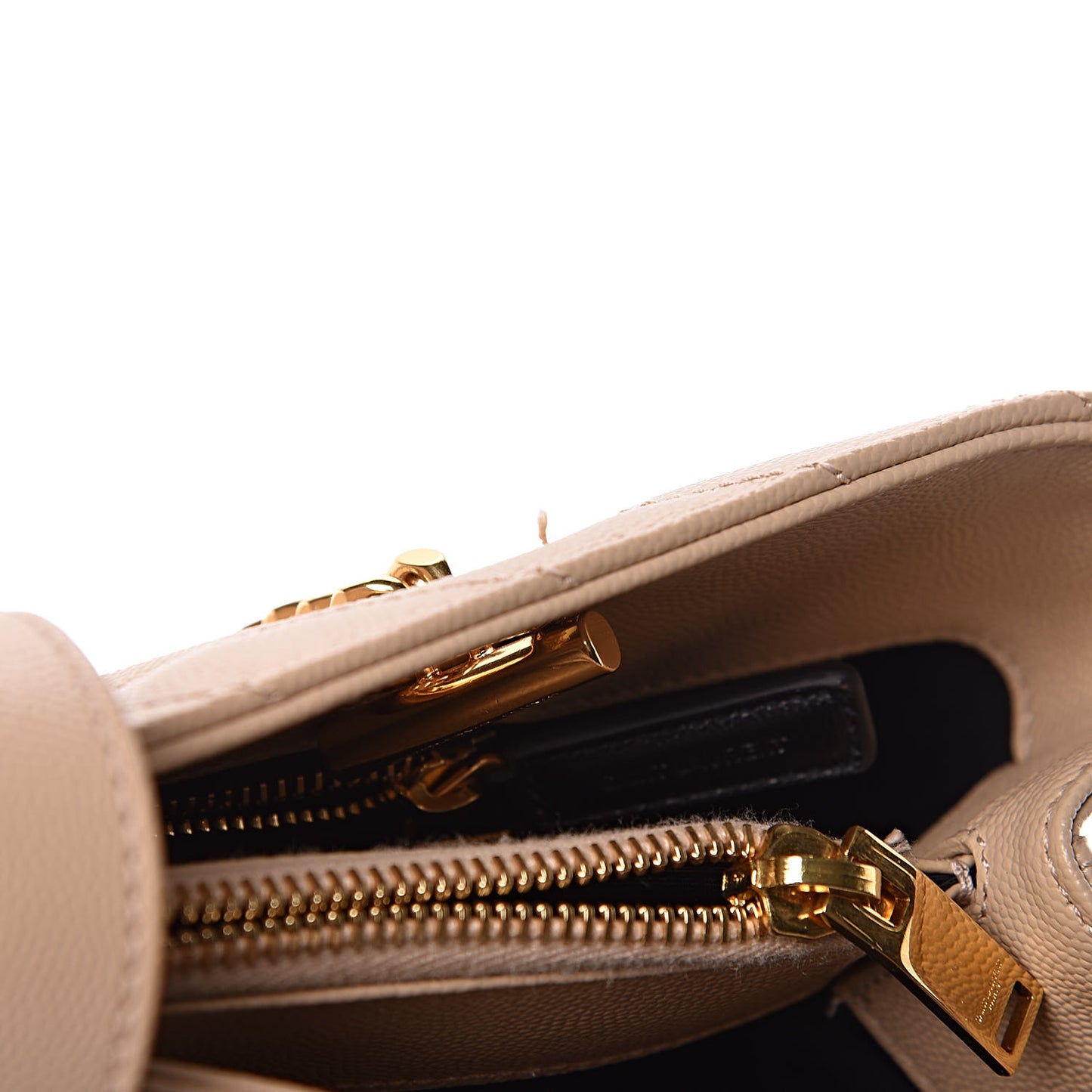 Grain De Poudre Matelasse Chevron Monogram Shopping Bag Nude Powder