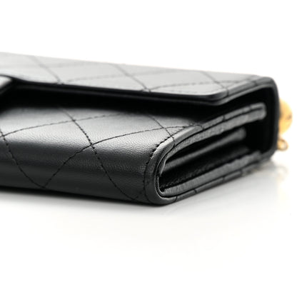 Chanel Lambskin Quilted Chic Pearls Clutch With Chain Black 11 of 14
