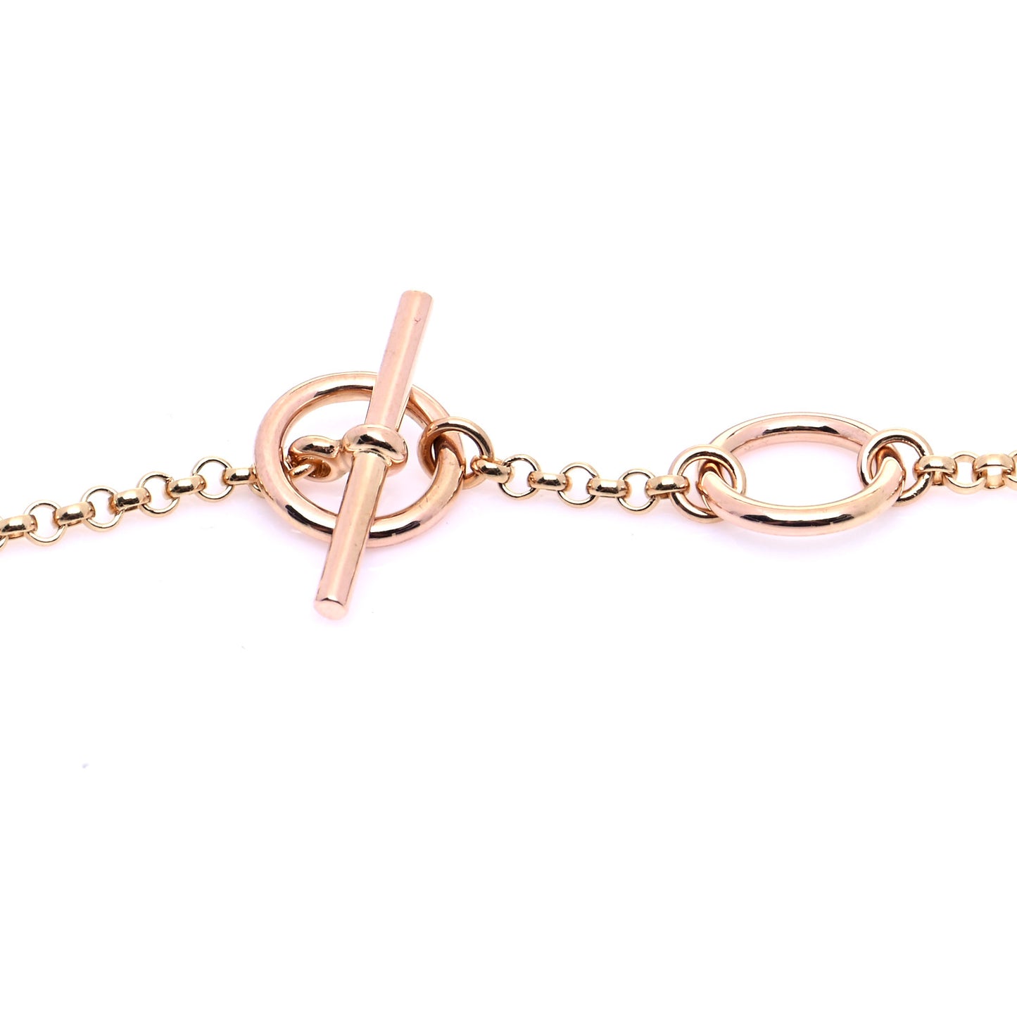 18K Rose Gold Diamond Gambade Clou de Selle Necklace