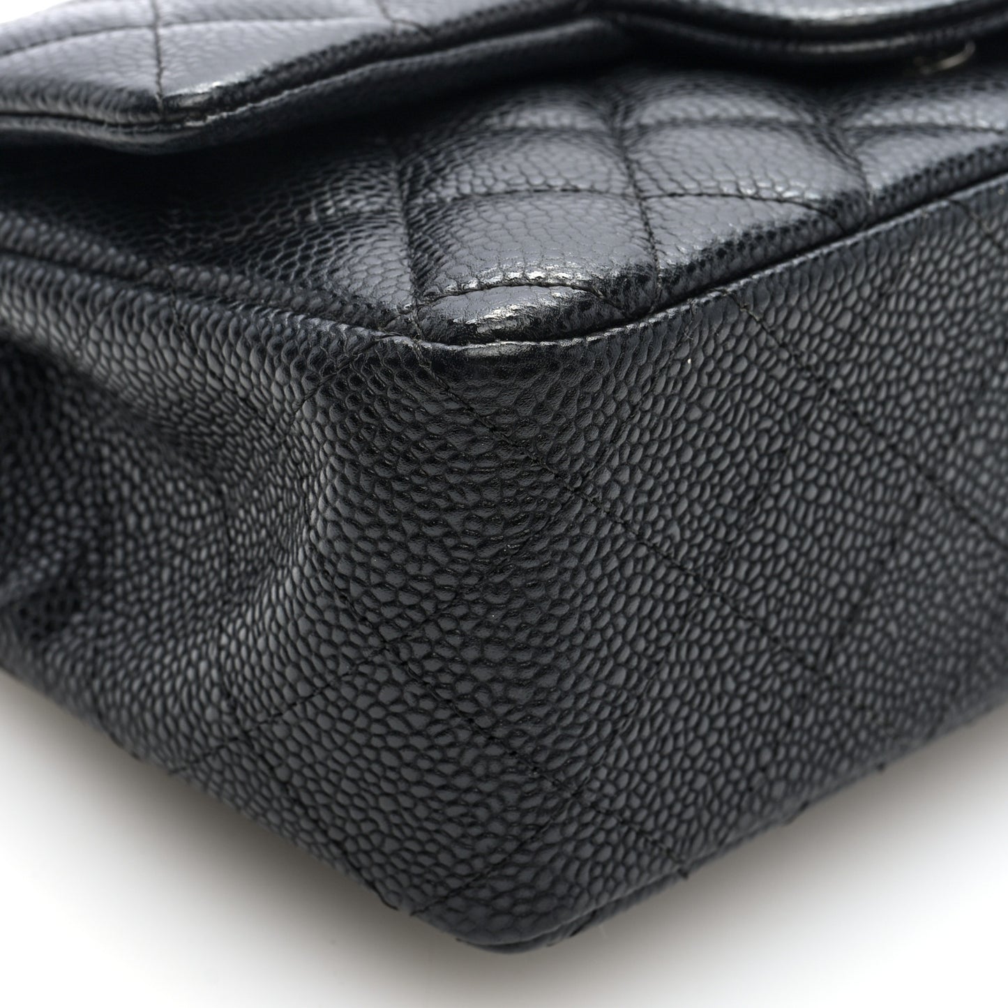 Caviar Quilted Mini Rectangular Flap Black