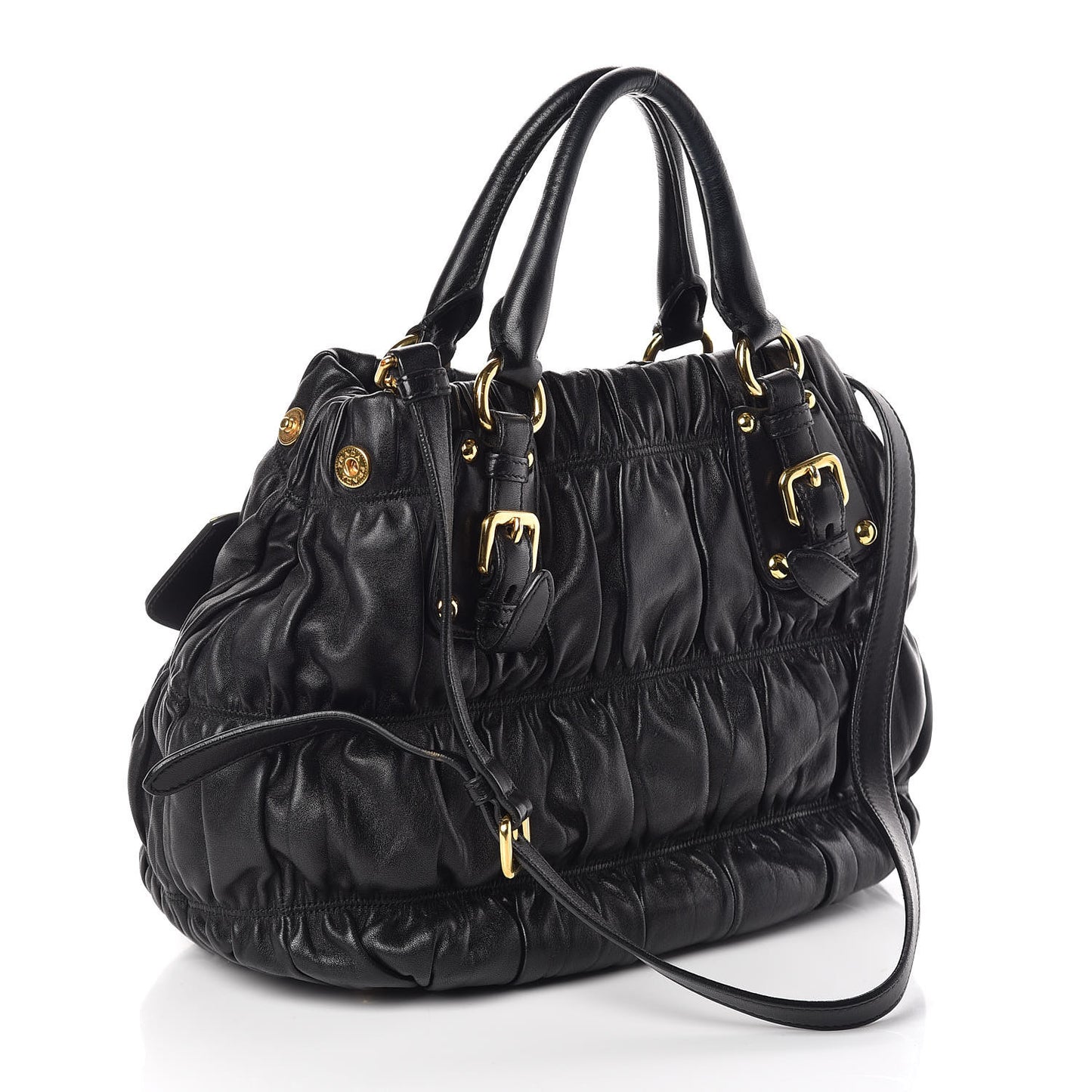 Nappa Gaufre Tote Black