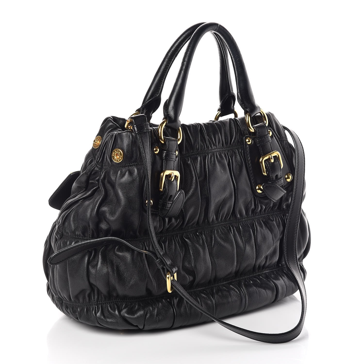 Prada Nappa Gaufre Tote Black 4 of 14