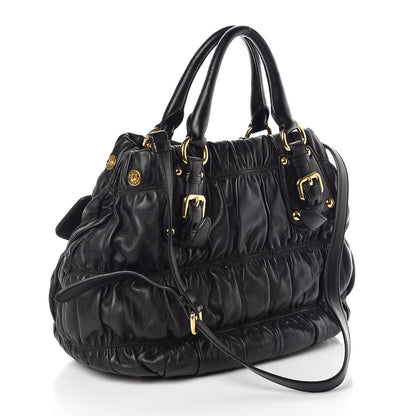 Prada Nappa Gaufre Tote Black 4 of 14
