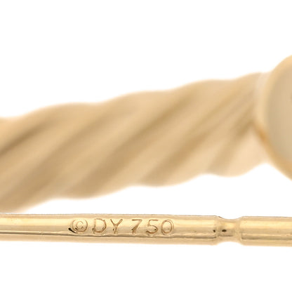 David Yurman 18K Yellow Gold Mini Cablespira Hoop Earrings 4 of 5