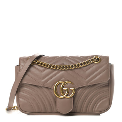Gucci Calfskin Matelasse Small GG Marmont Shoulder Bag Porcelain Rose 1 of 13
