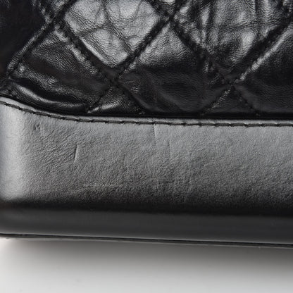 Chanel Aged Calfskin Quilted Small Gabrielle Hobo Black 11 of 14