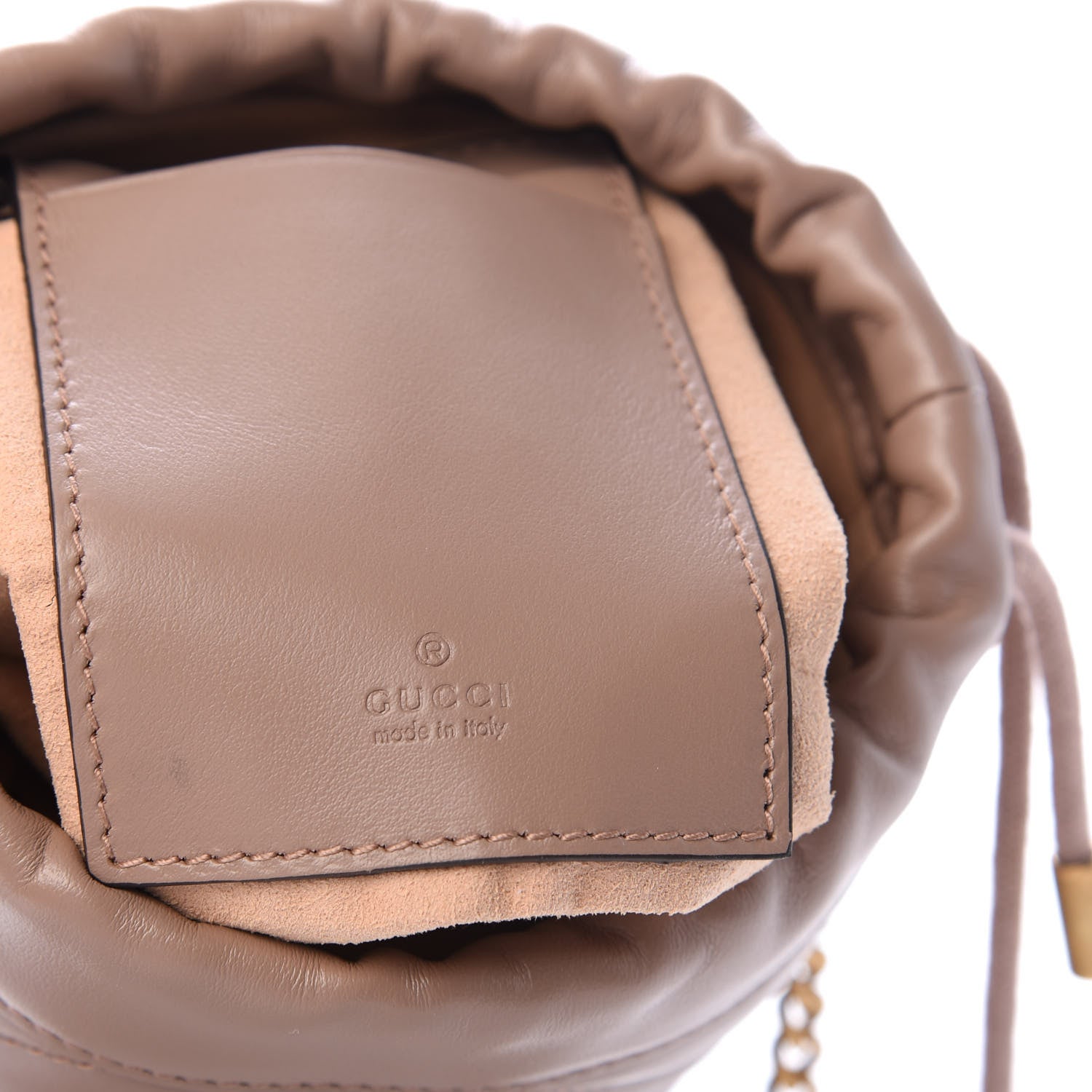 Gucci Calfskin Matelasse Mini GG Marmont 2.0 Bucket Bag Porcelain Rose 6 of 10