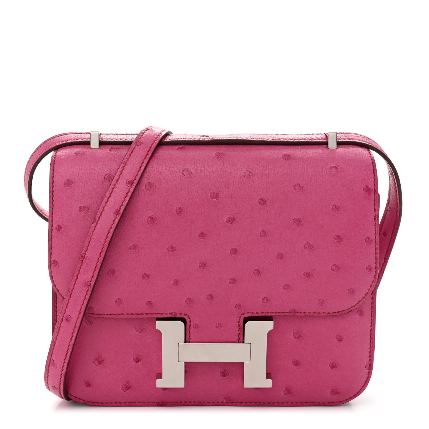 Hermes Ostrich Constance 18 Rose Pourpre 1 of 10
