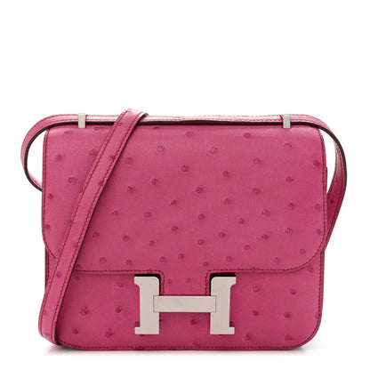 Hermes Ostrich Constance 18 Rose Pourpre 1 of 10