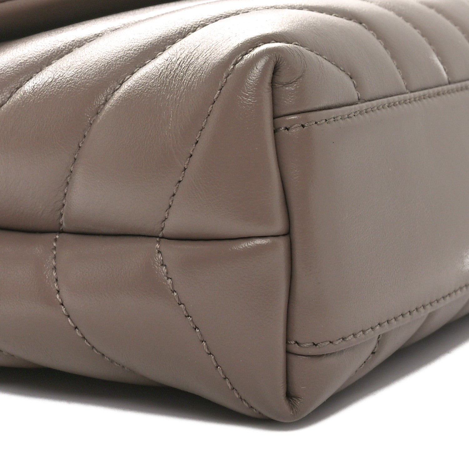 Saint Laurent Calfskin Y Quilted Monogram Toy Loulou Crossbody Bag Mink 9 of 10