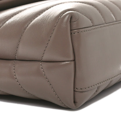 Saint Laurent Calfskin Y Quilted Monogram Toy Loulou Crossbody Bag Mink 9 of 10