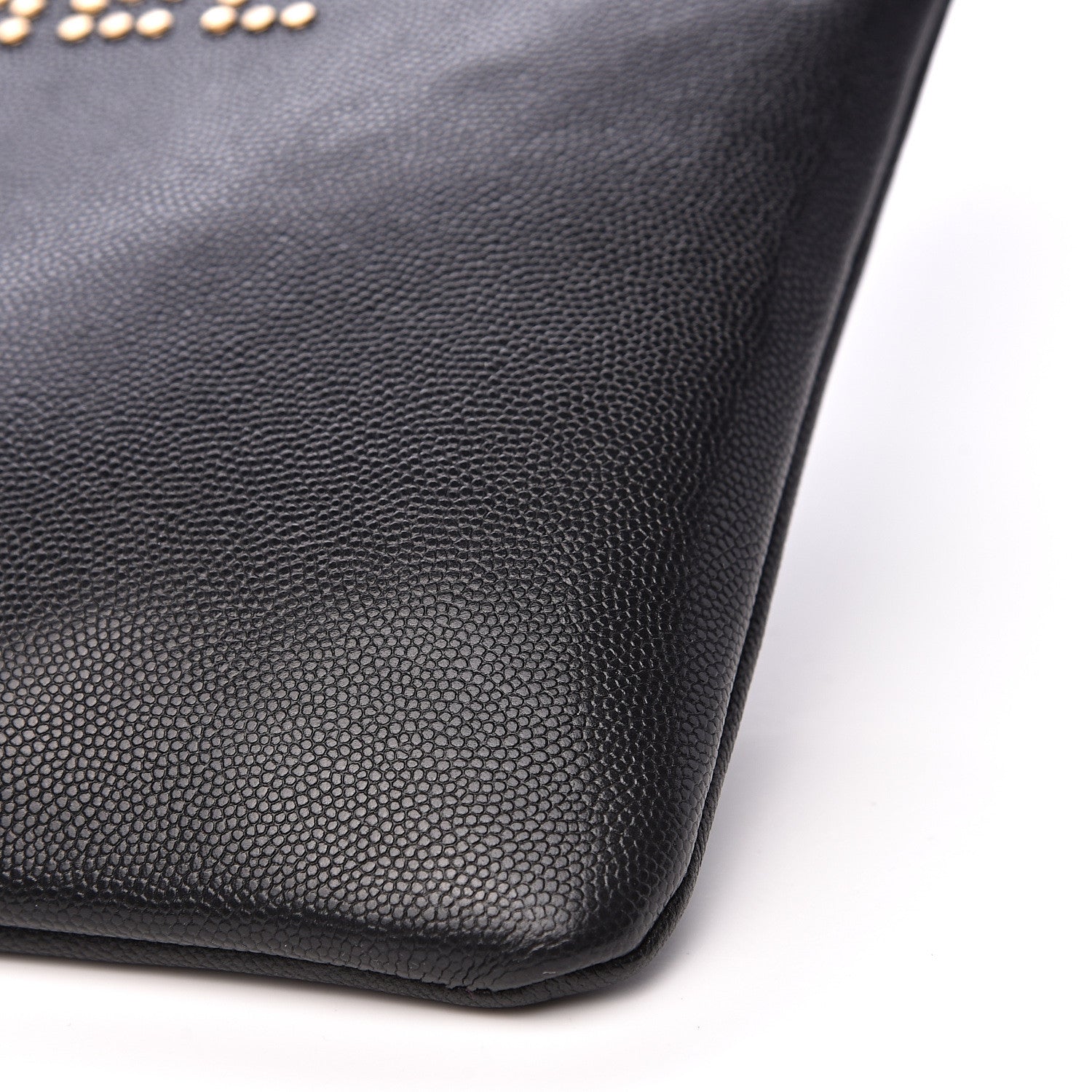 Chanel Caviar Studded Medium Deauville Pouch Black 11 of 11