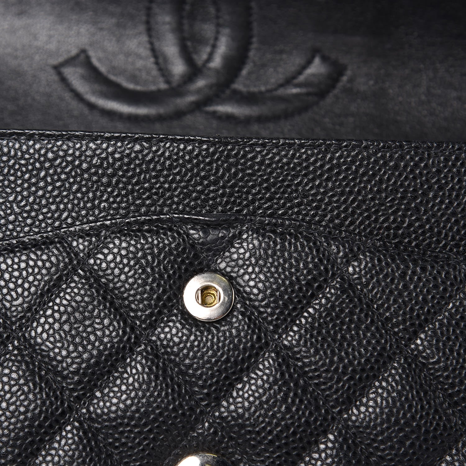 Chanel Caviar Quilted Medium Double Flap Black 12 of 17