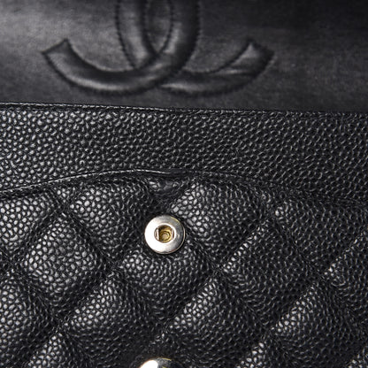 Chanel Caviar Quilted Medium Double Flap Black 12 of 17