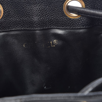 Chanel Caviar Quilted Drawstring Shoulder Bag Black 7 of 12