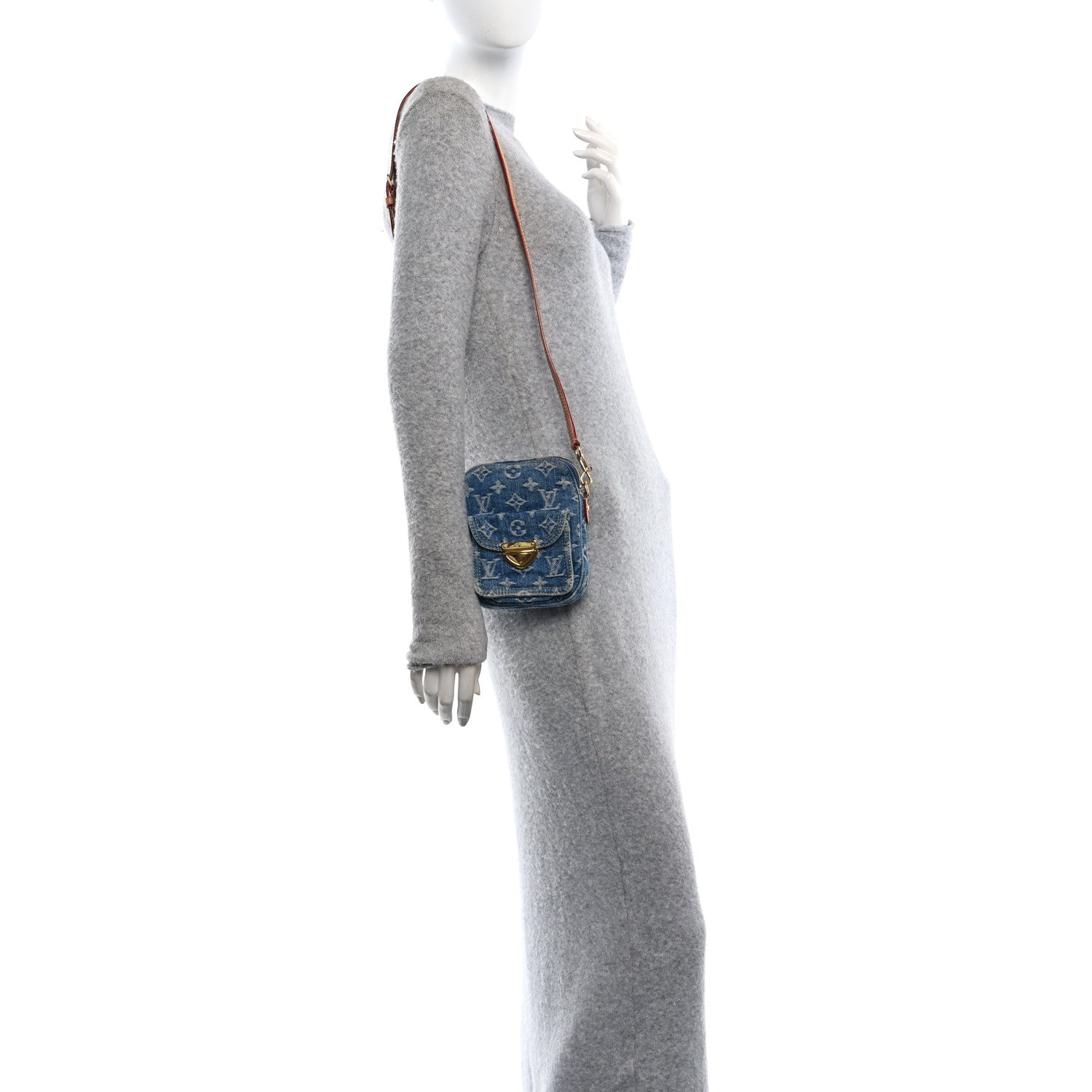 Louis Vuitton Denim Fairfax Pochette Blue 2 of 10