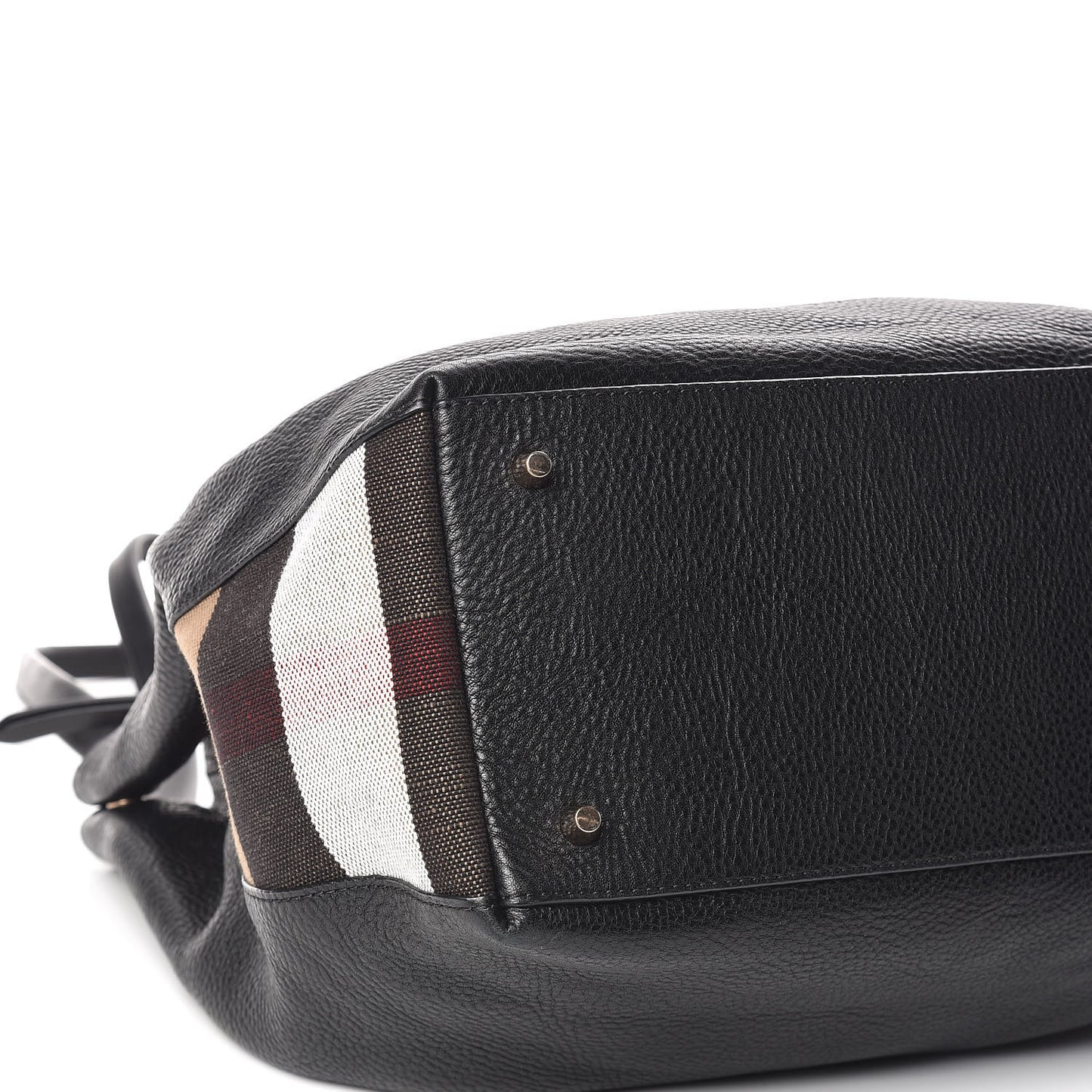 Grainy Calfskin House Check Medium Maidstone Black