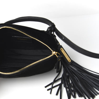 Saint Laurent Velour Matelasse Monogram Lou Belt Bag Black 5 of 9
