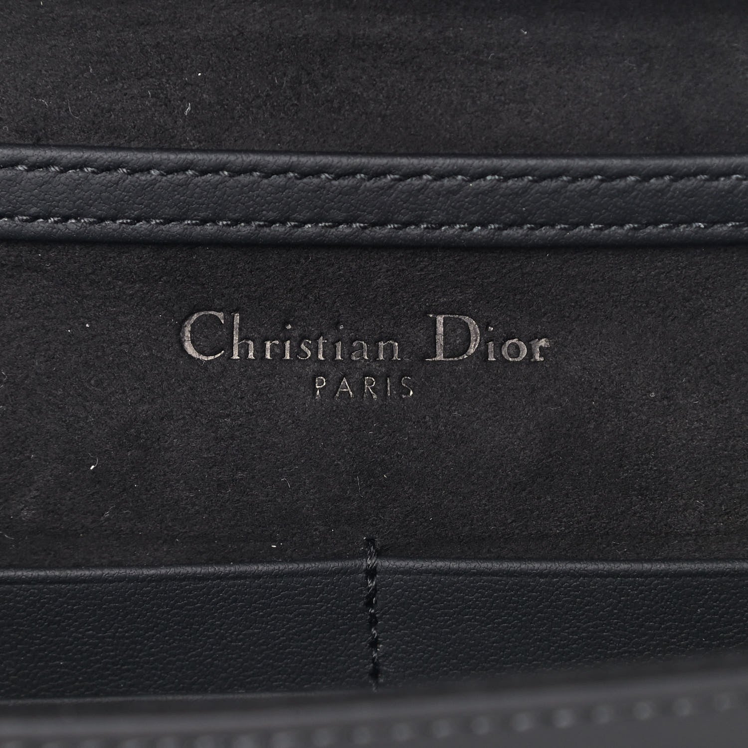 Christian Dior Ultra Matte Calfskin Diorama Wallet on Chain Pouch Black 8 of 11