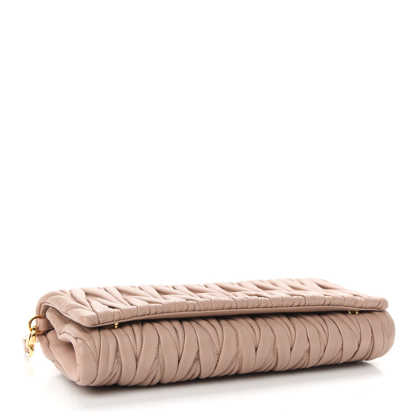 Nappa Matelasse Clutch Cammeo