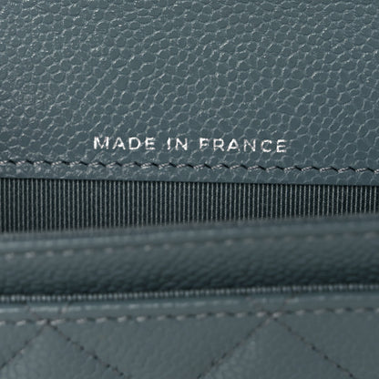 Chanel Caviar Quilted Flap Card Holder Wallet Light Blue 7 of 12
