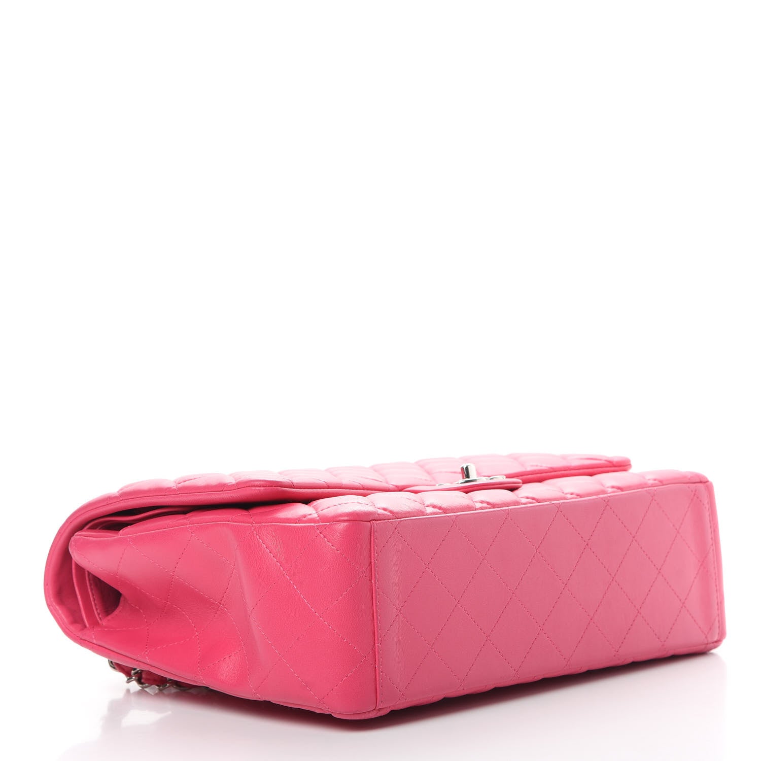 Chanel Lambskin Quilted Jumbo Double Flap Dark Pink 5 of 16