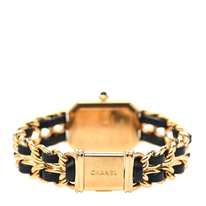 Chanel Stainless Steel Lambskin 20mm Chain Premiere Quartz Watch Gold XL 3 of 4