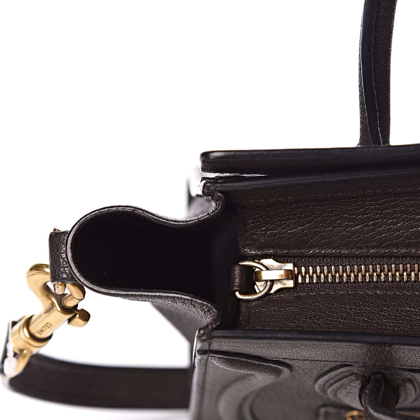 Goatskin Nano Luggage Dark Taupe