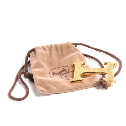 Hermes Guilloche H Belt Buckle Gold 5 of 5