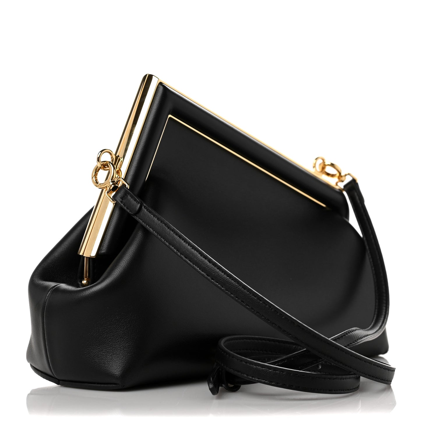 Shiny Nappa Small Fendi First Black