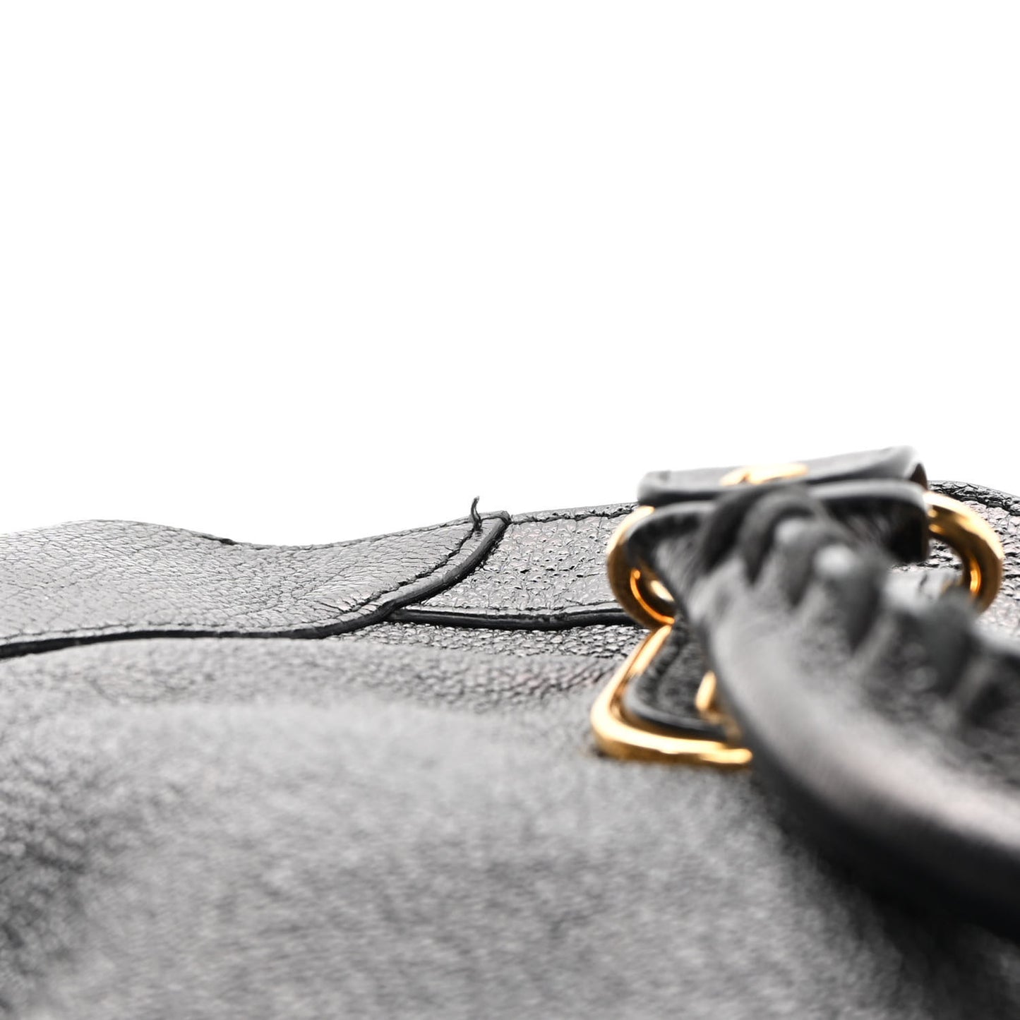 Chevre Gold Metallic Edge Hardware City Black