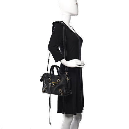 Balenciaga Chevre Gold Metallic Edge Hardware S City Black 2 of 10